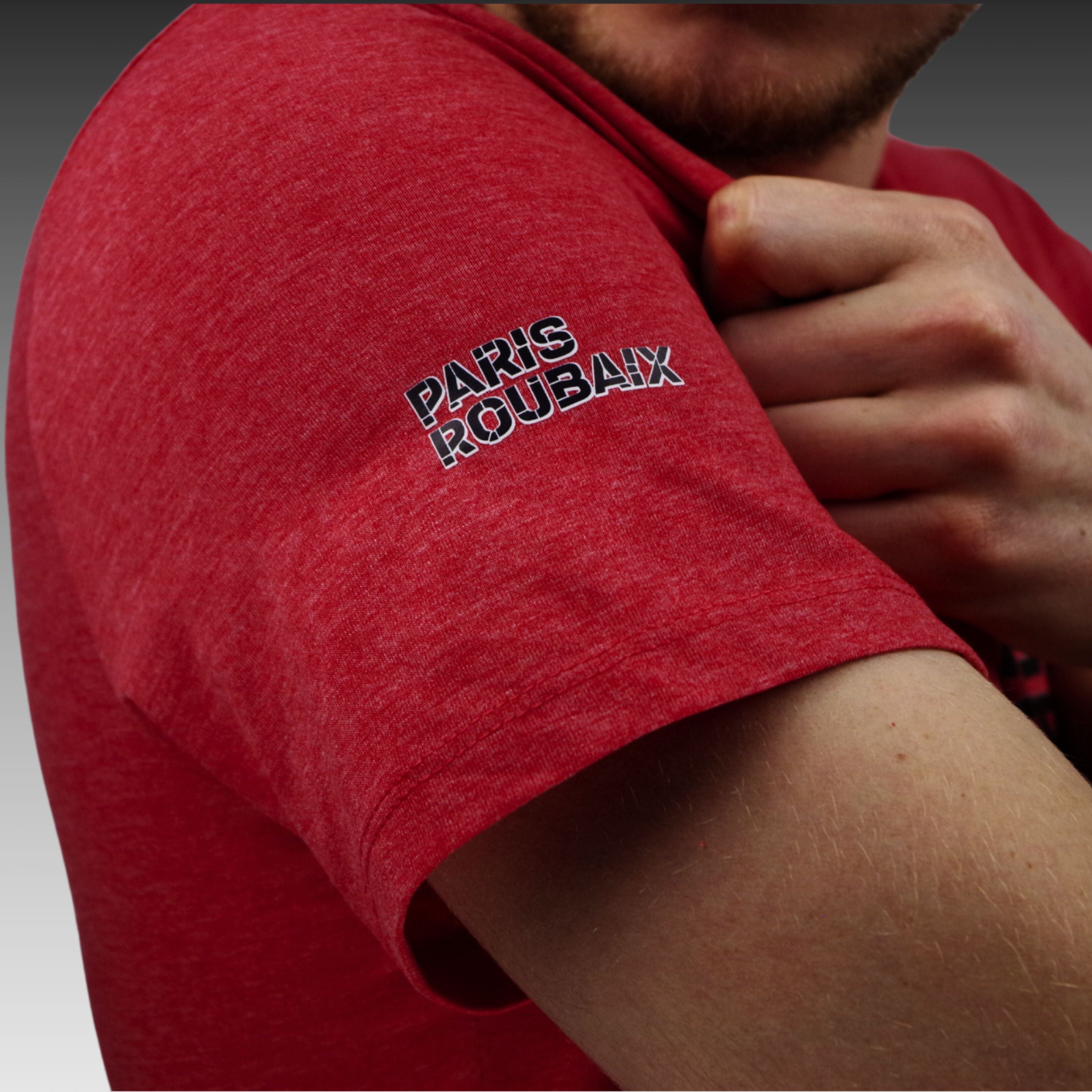 T-shirt Paris Roubaix Enfer Homme Rouge
