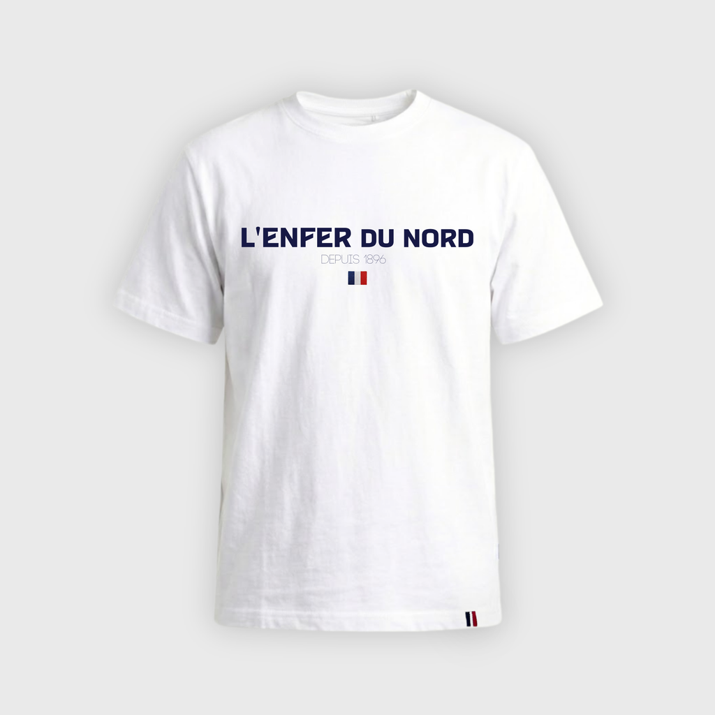 T-shirt Paris Roubaix "France" Unisex White
