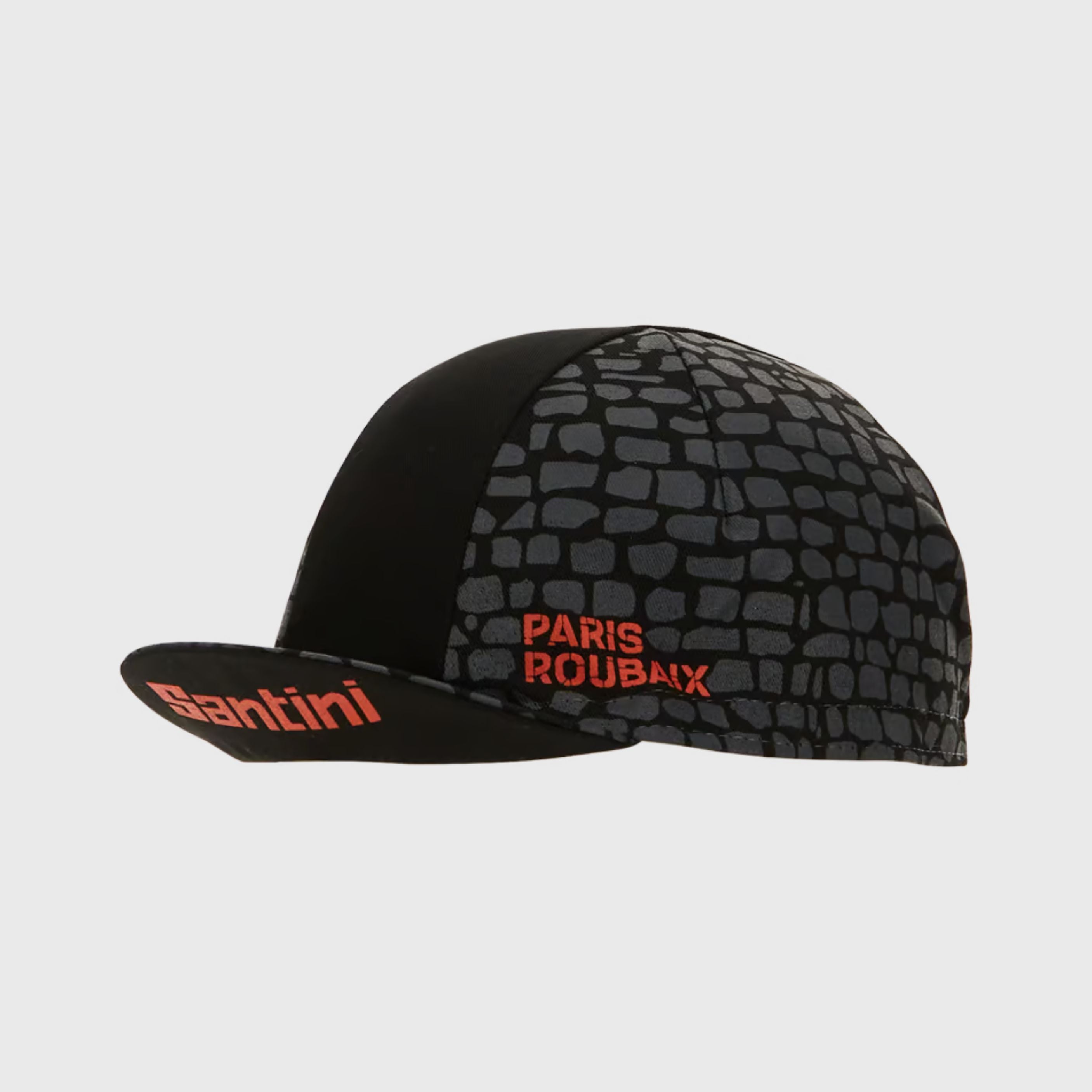 Casquette de Cyclisme Santini Paris Roubaix Noir