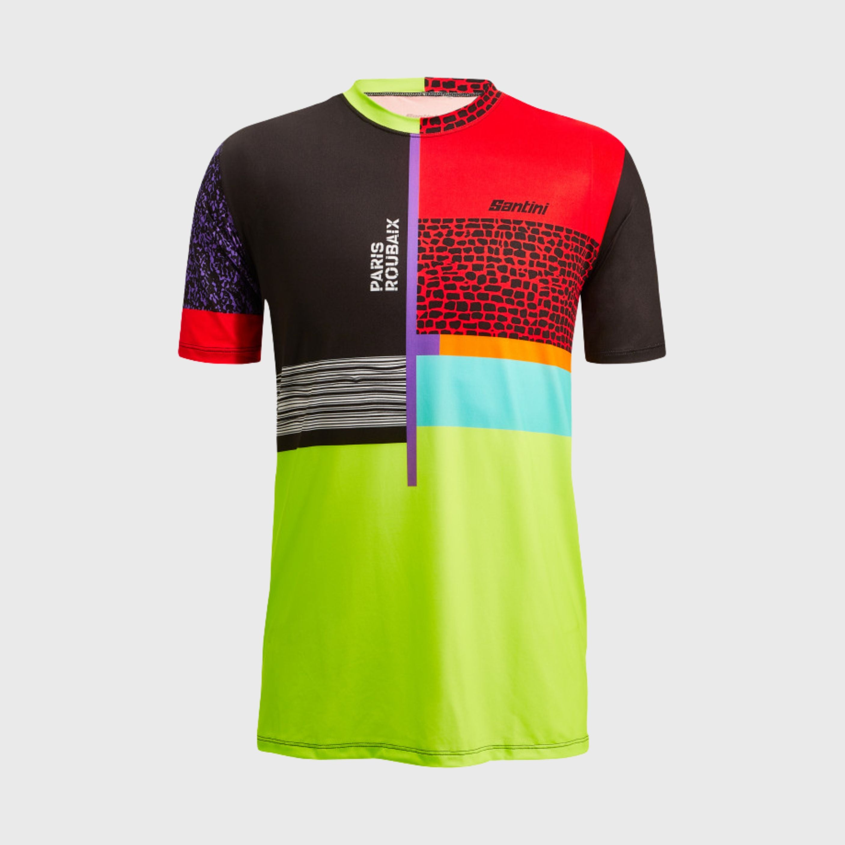 T-shirt Technique Santini Paris Roubaix X Forger des Heroes Homme Multicouleur