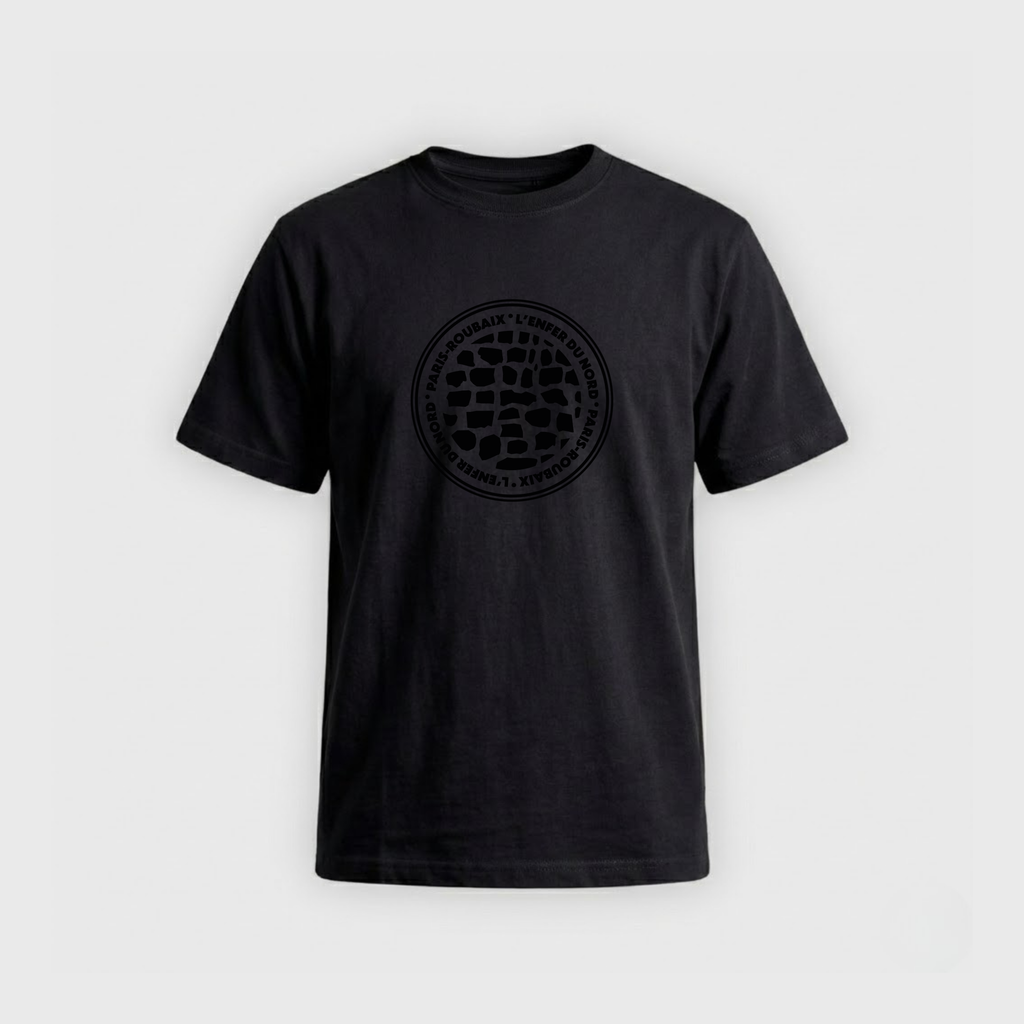 T-shirt Paris Roubaix Black Circle Unisex Black
