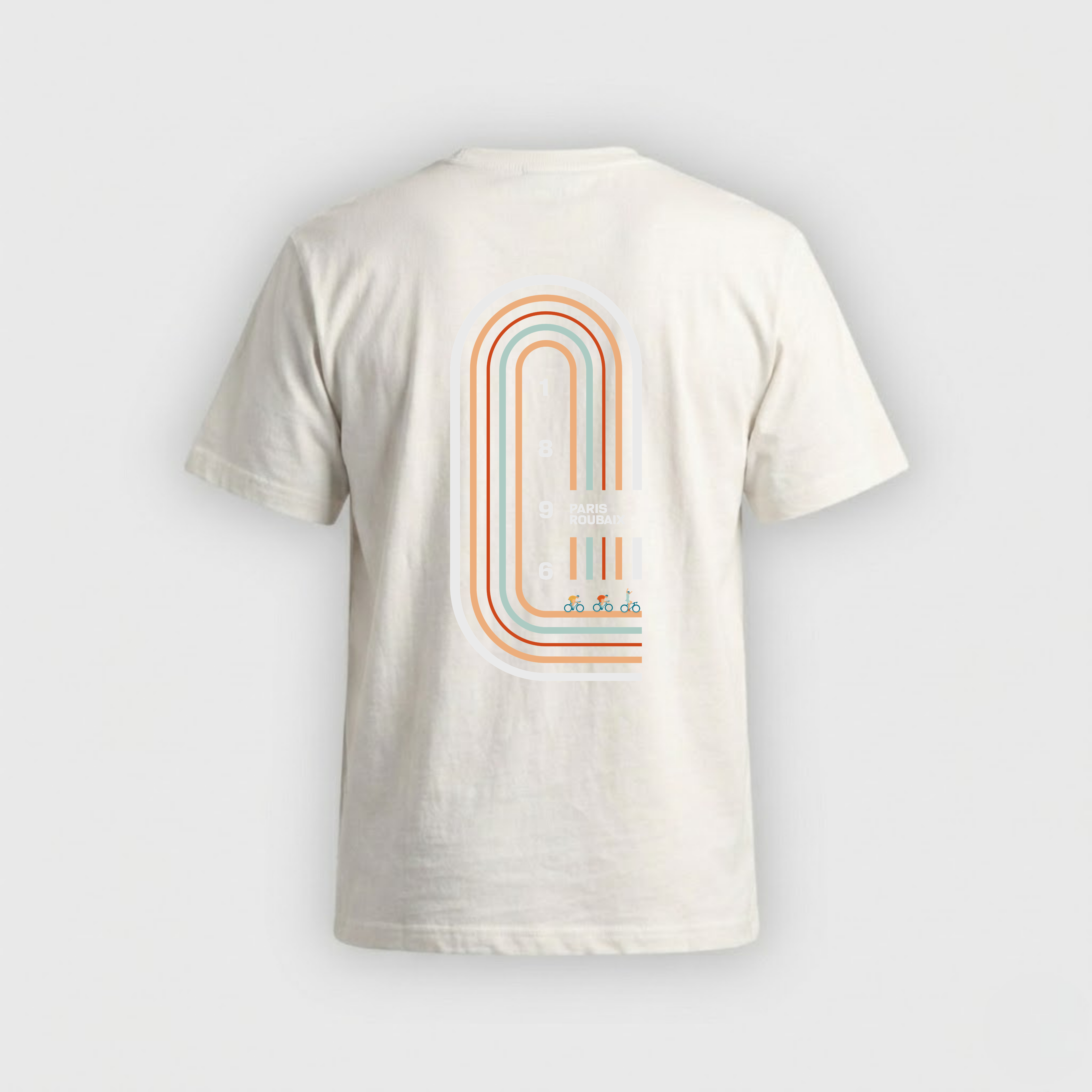 T-shirt Paris Roubaix Vélodrome Beige Mixte