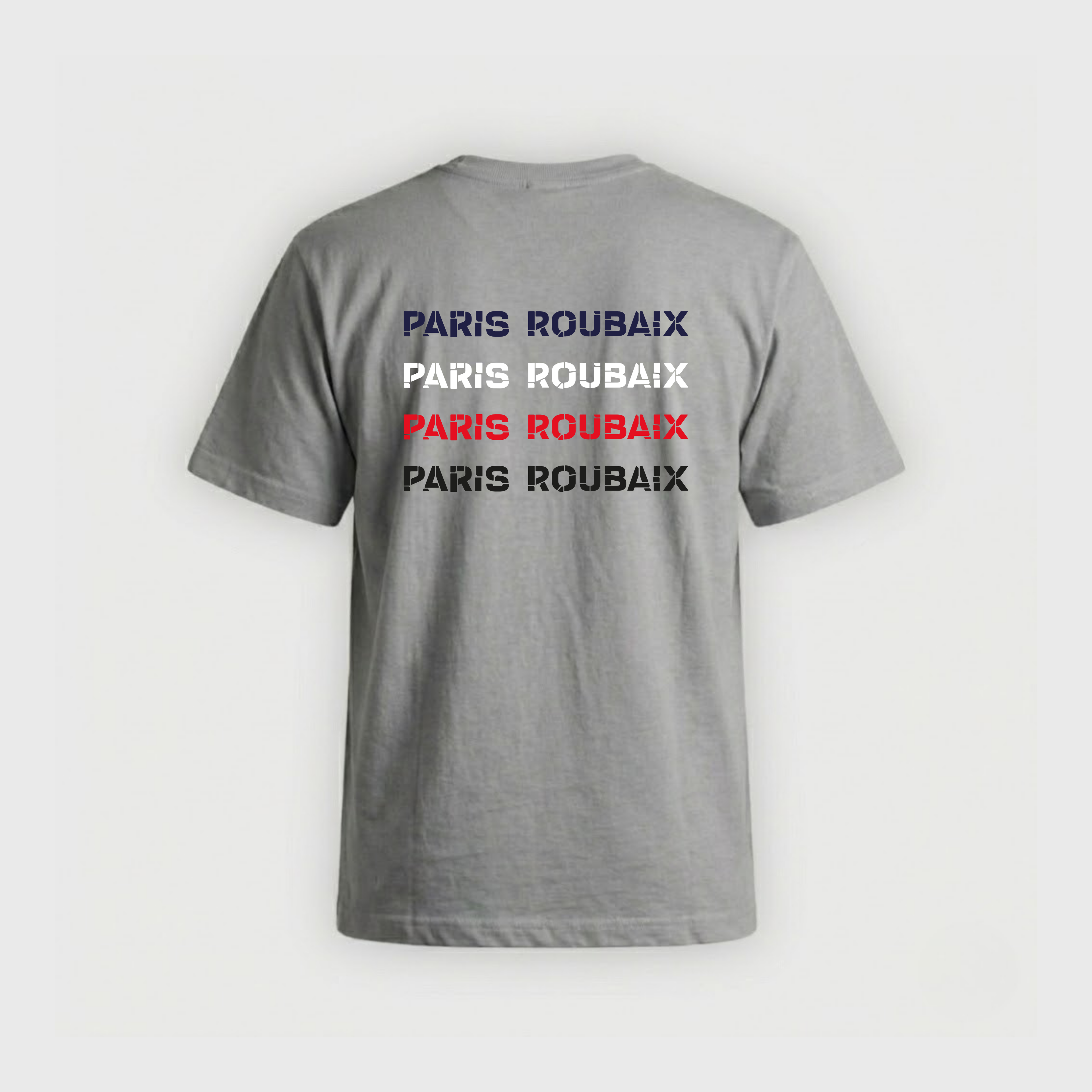 Unisex Grey Tricolour Paris Roubaix T-shirt
