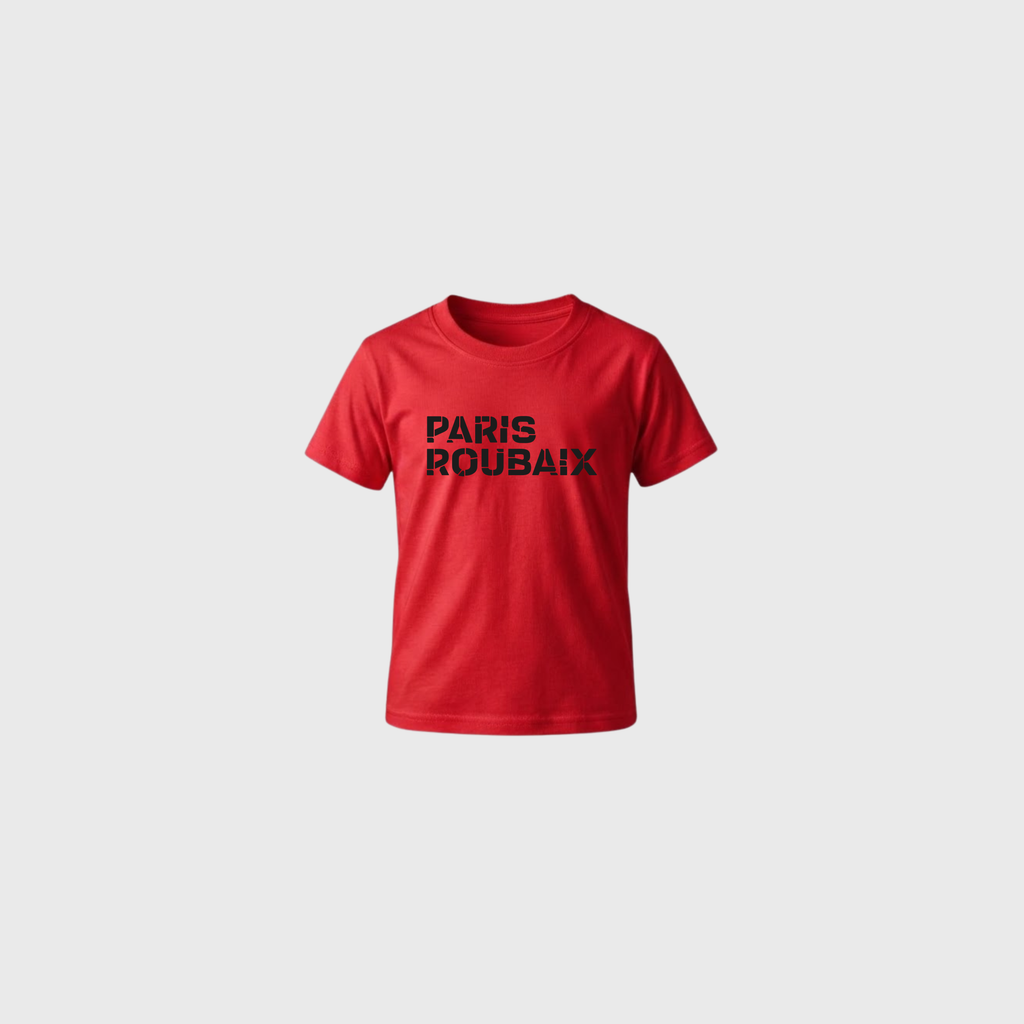 T-shirt Paris Roubaix Logo Bébé Rouge