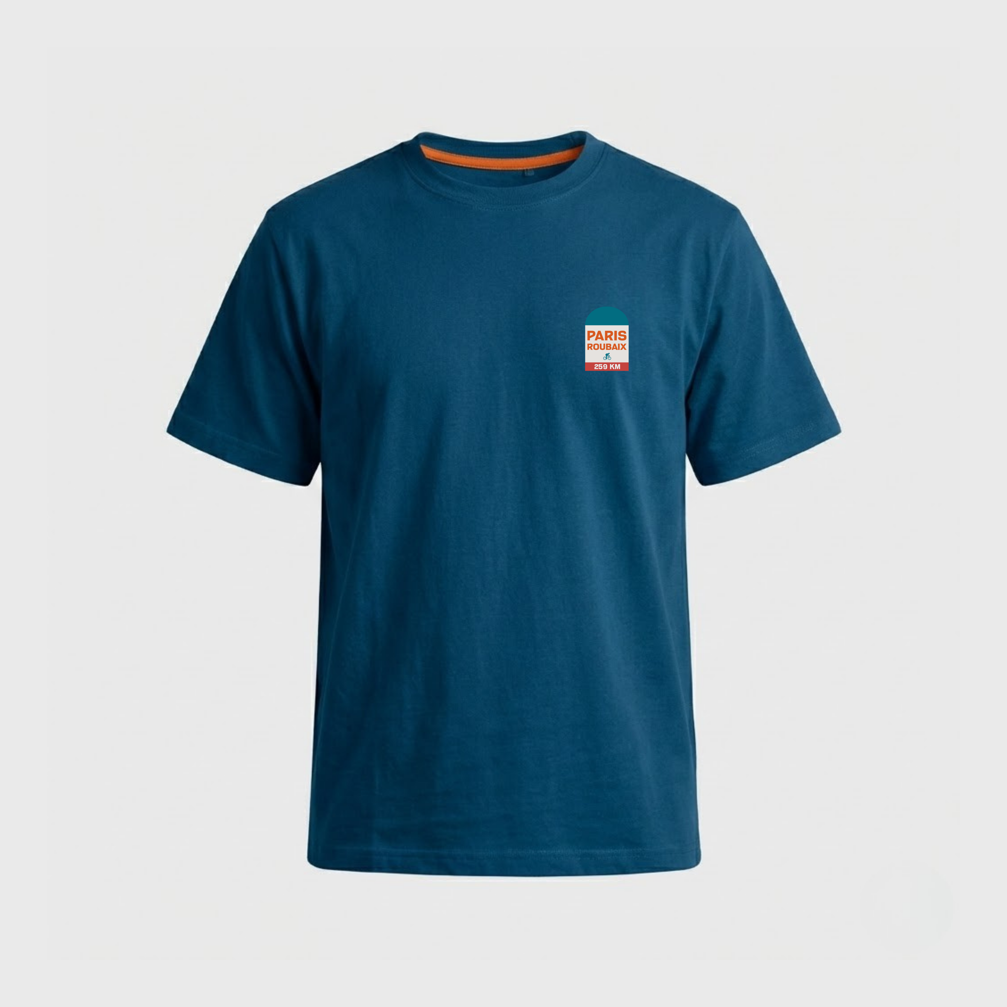T-shirt Paris Roubaix Secteur Pavé Bleu Mixte