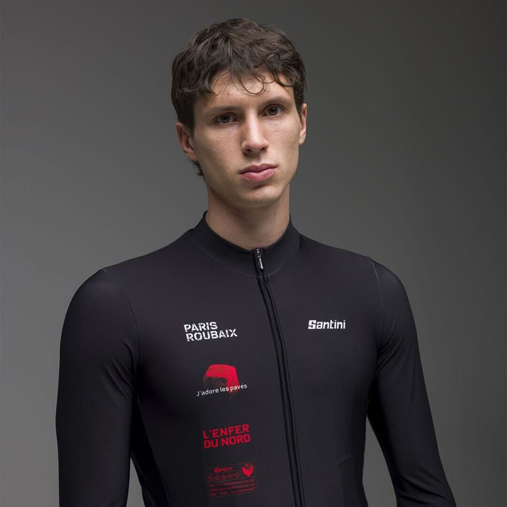 Paris Roubaix Santini 2026 Long Sleeve Cycling Jersey Unisex