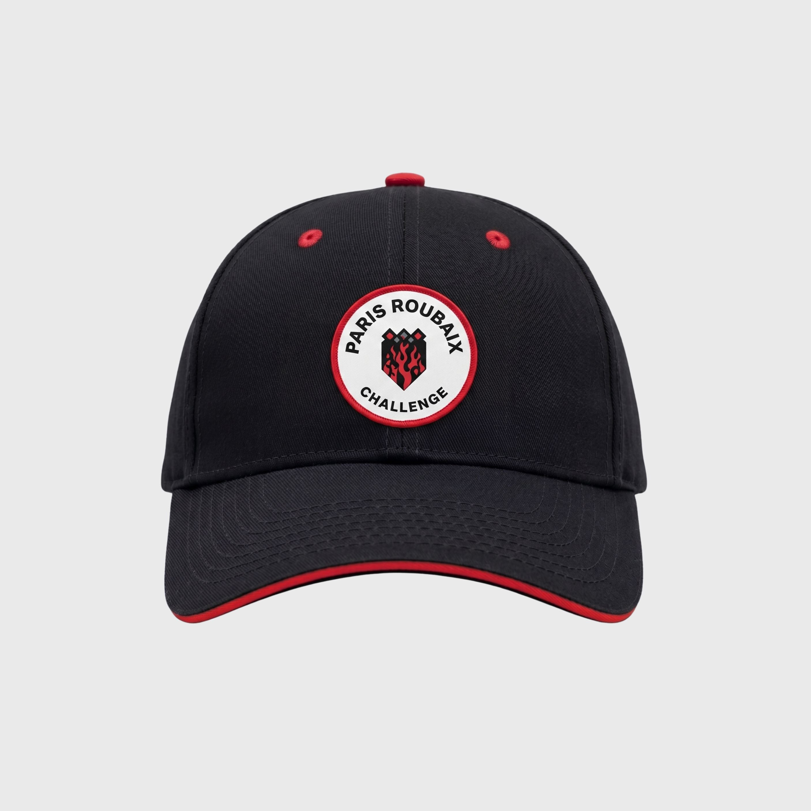 Cap Paris Roubaix Challenge Logo Patch Black
