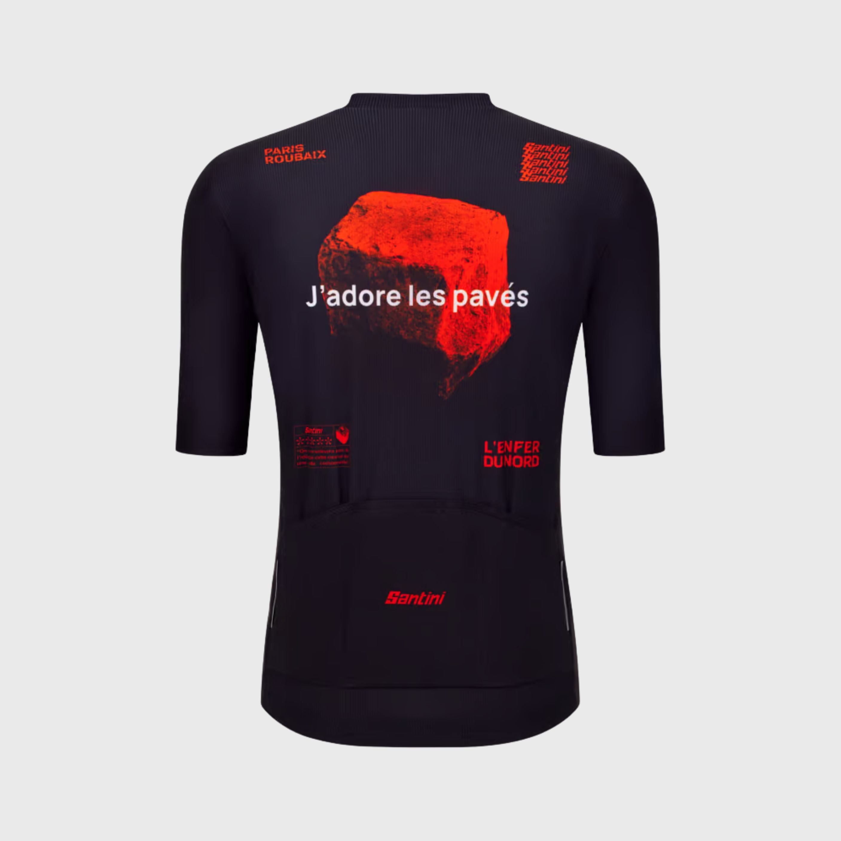 Paris Roubaix Santini 2026 Short Sleeve Unisex Cycling Jersey