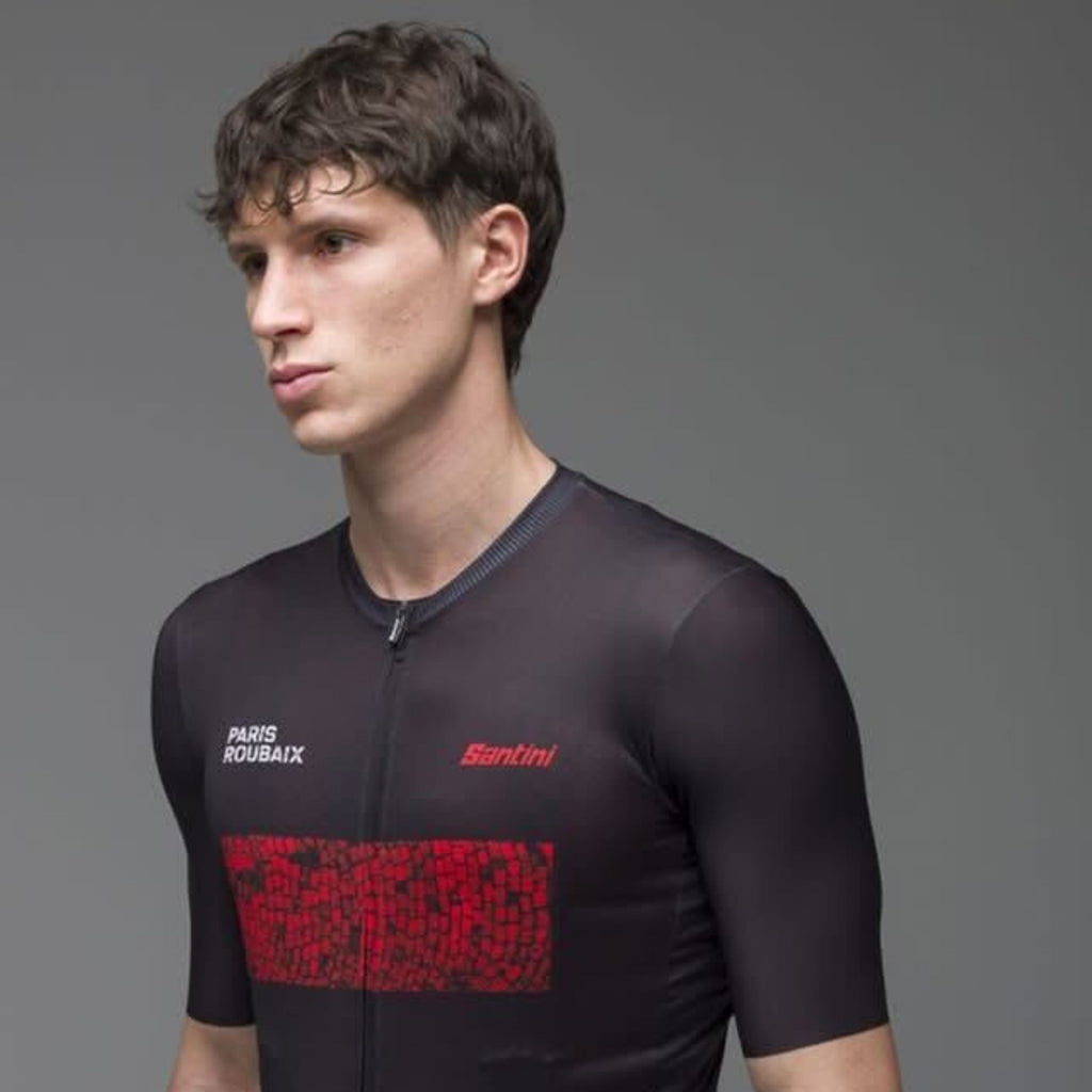 Maillot Cyclisme Paris Roubaix Santini 2026 Manches Courtes Mixte