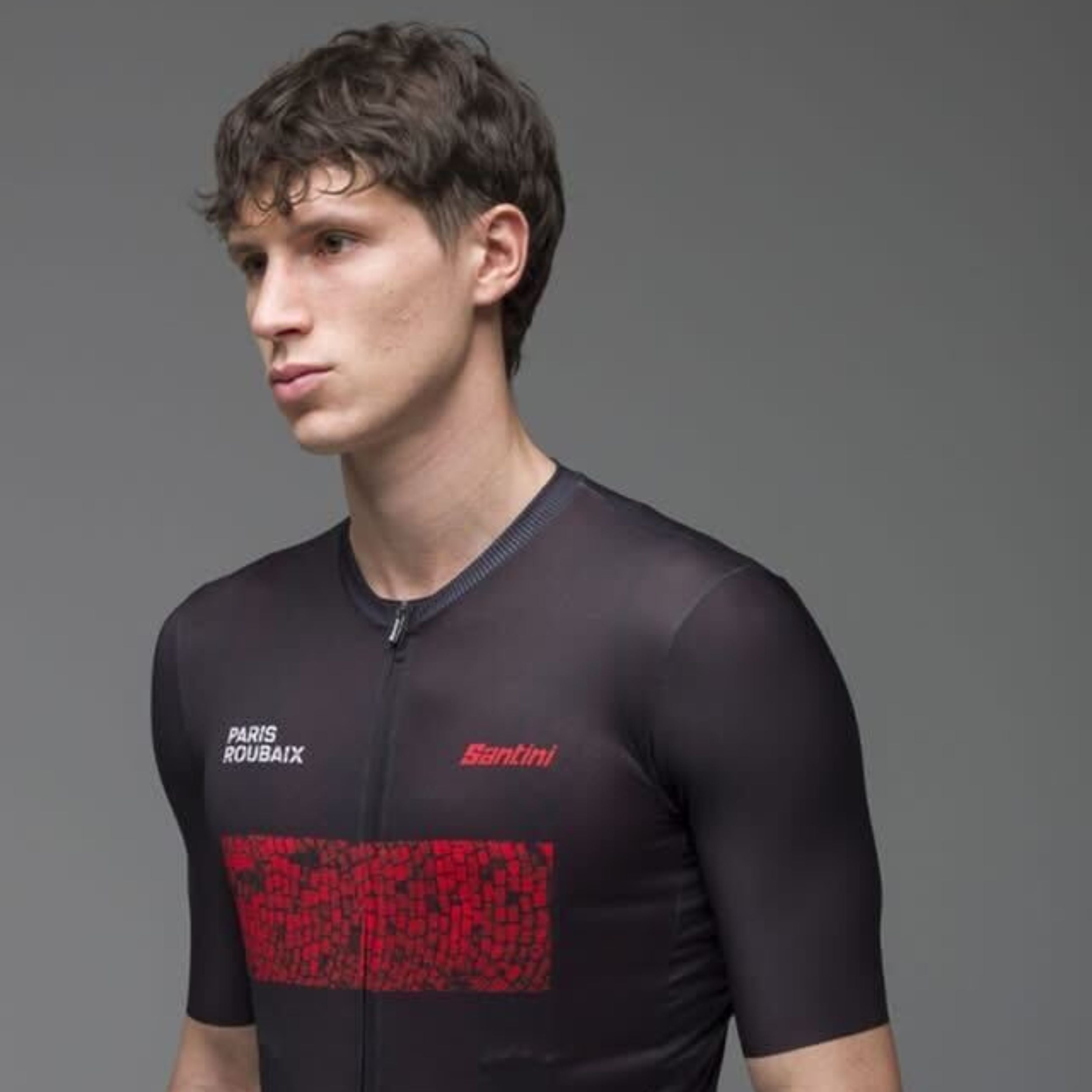 Maillot Cyclisme Paris Roubaix Santini 2026 Manches Courtes Mixte
