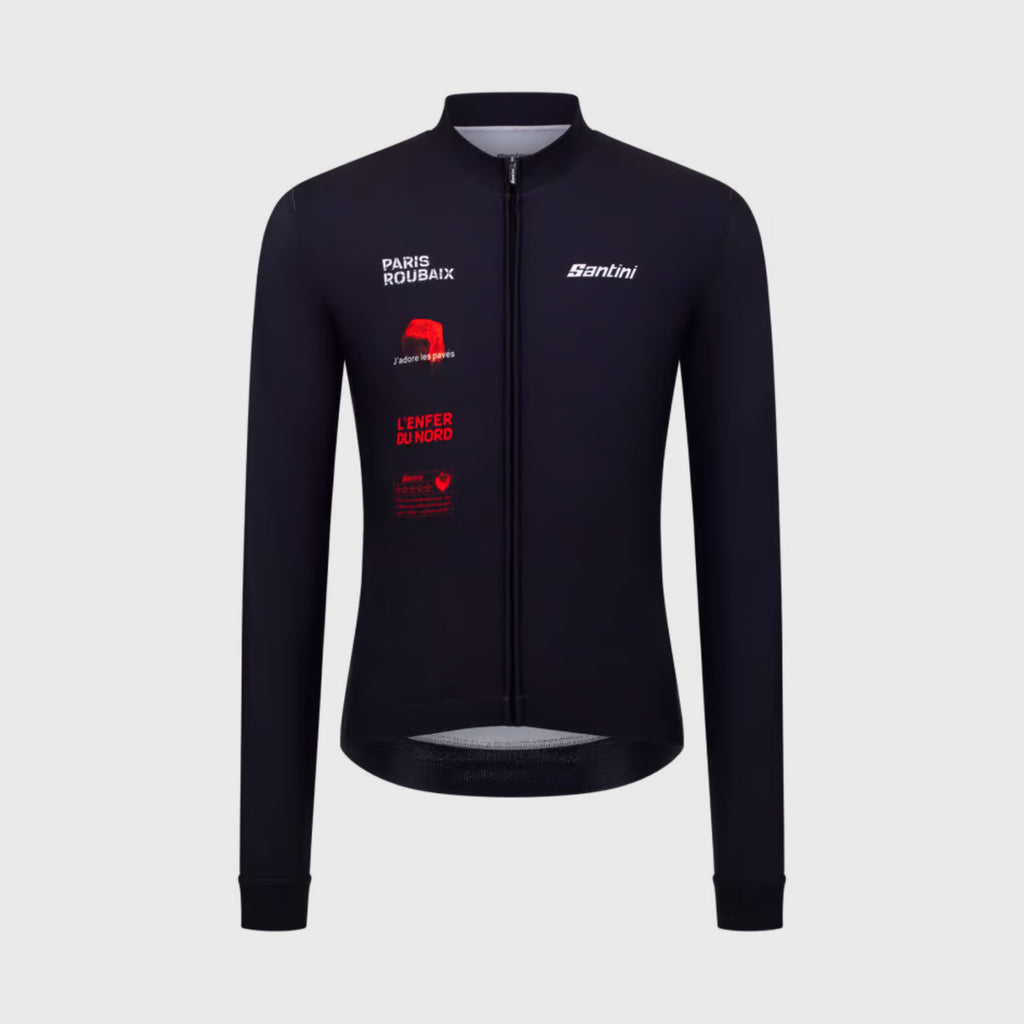 Paris Roubaix Santini 2026 Long Sleeve Cycling Jersey Unisex
