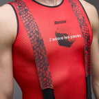 Maillot Cyclisme Paris Roubaix Santini 2026 Sans Manches Mixte