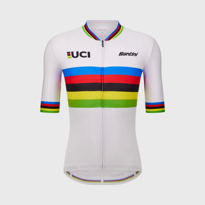 Maillot Cyclisme Santini UCI Champion du Monde Arc En Ciel
