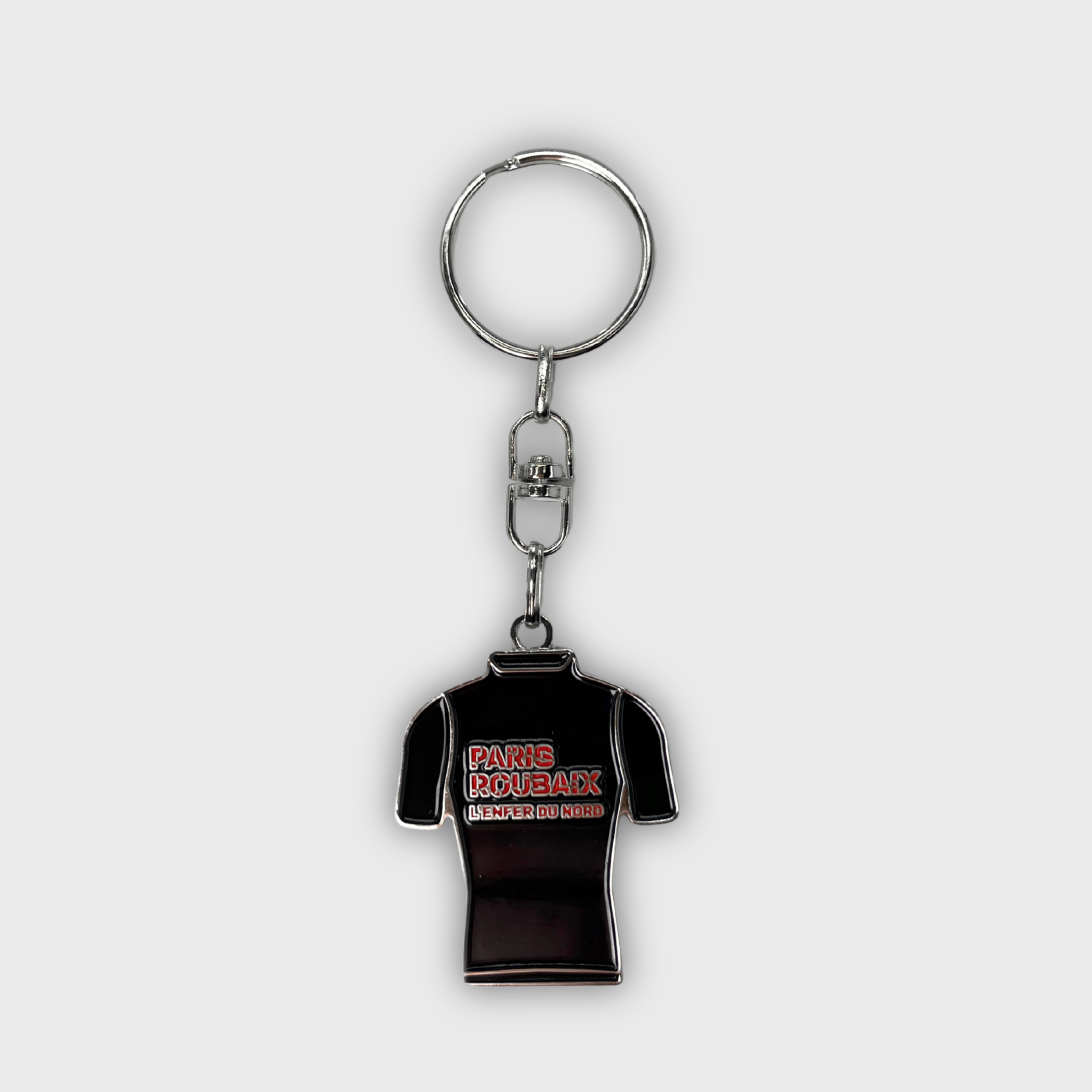 Paris Roubaix Jersey Metal Keychain Black