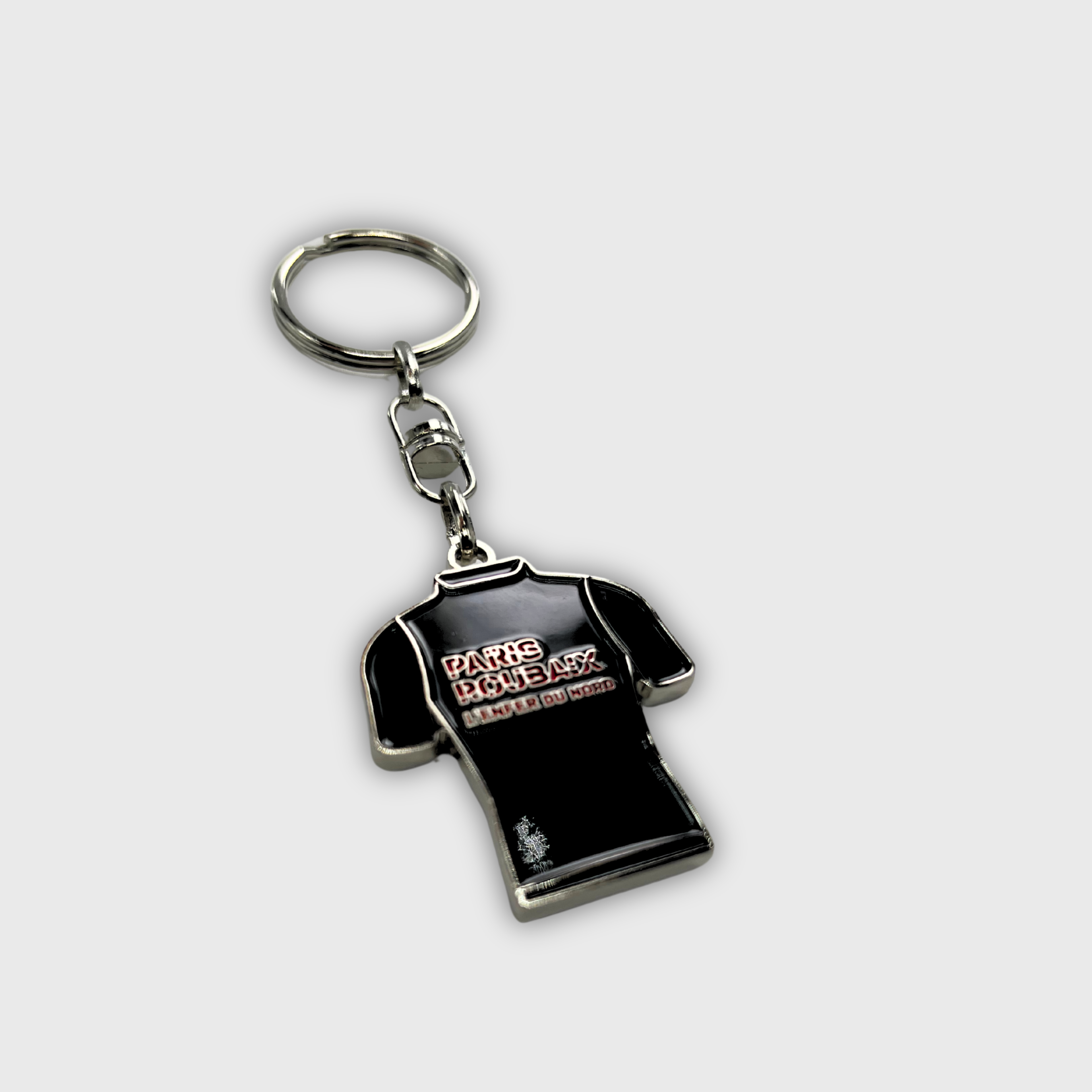 Paris Roubaix Jersey Metal Keychain Black