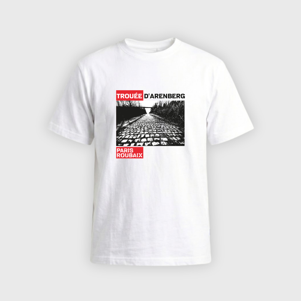 Men's White Paris-Roubaix Trouée T-Shirt