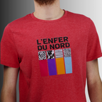 T-shirt Paris Roubaix Enfer Homme Rouge