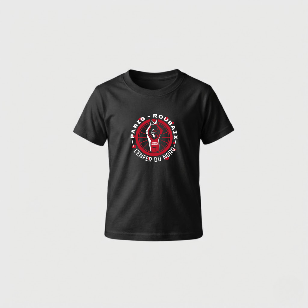 Children's Paris Roubaix Trophy T-shirt Black