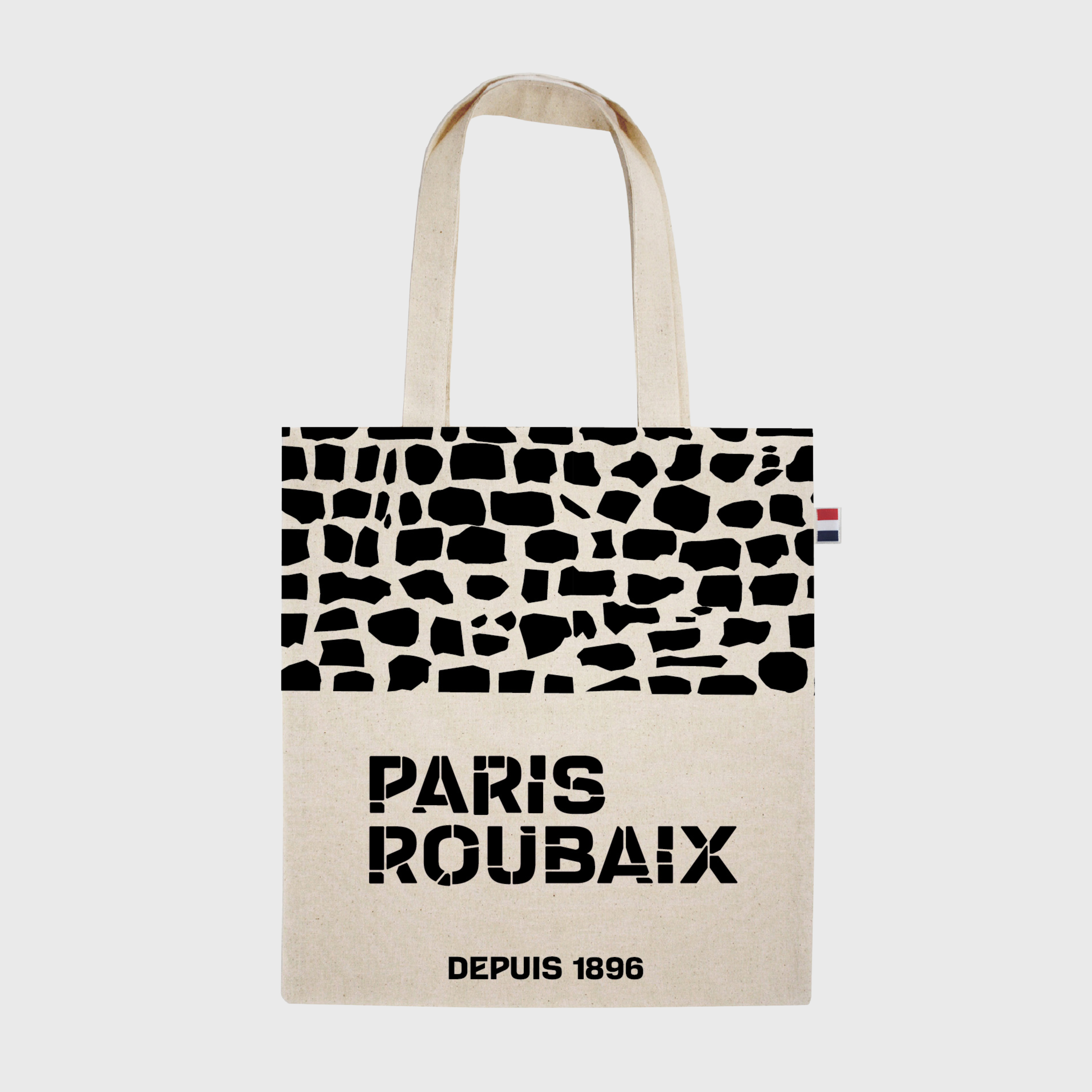 Tote Bag Paris Roubaix Musette Logo Natural Beige