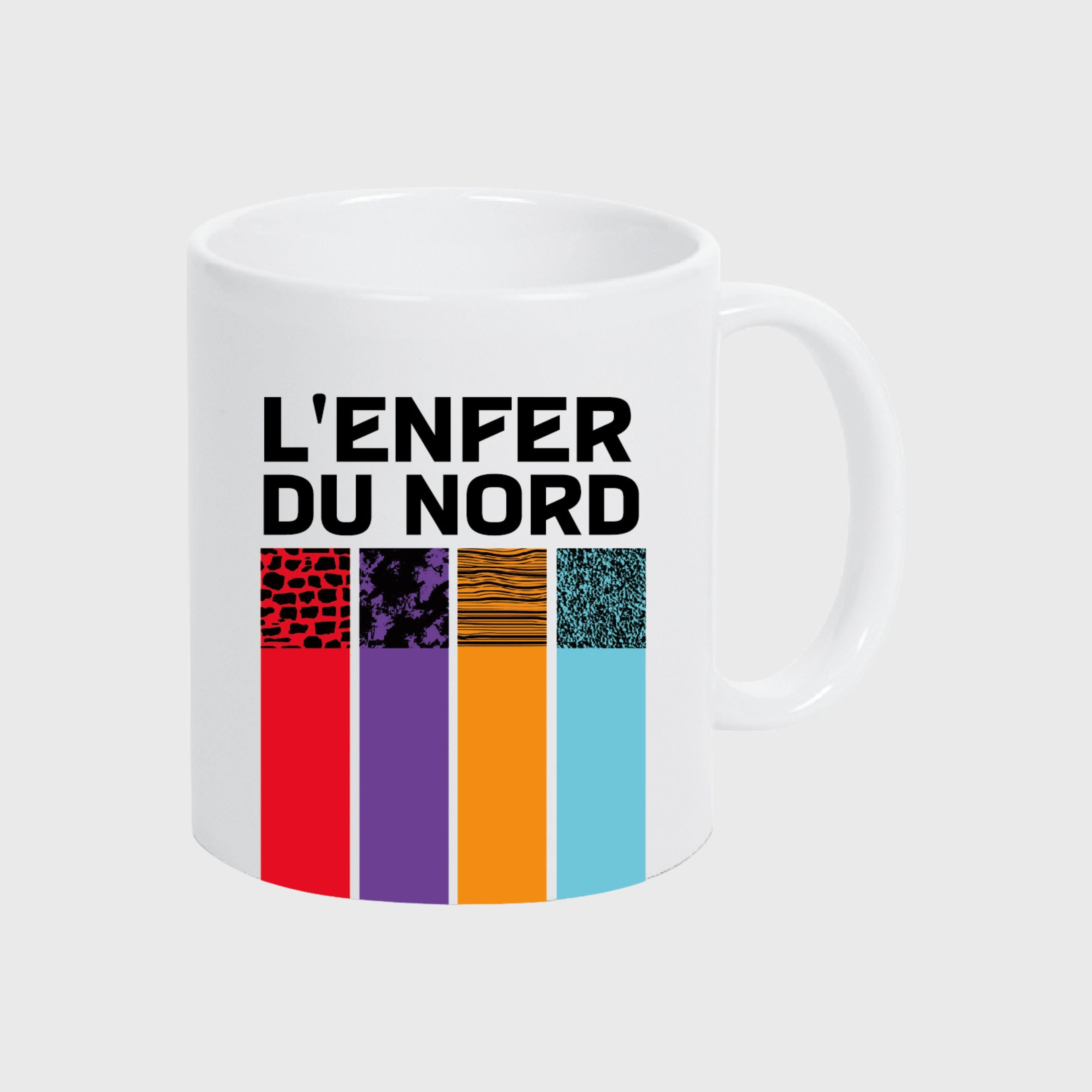 Mug Paris Roubaix Plein Enfer du Nord Blanc