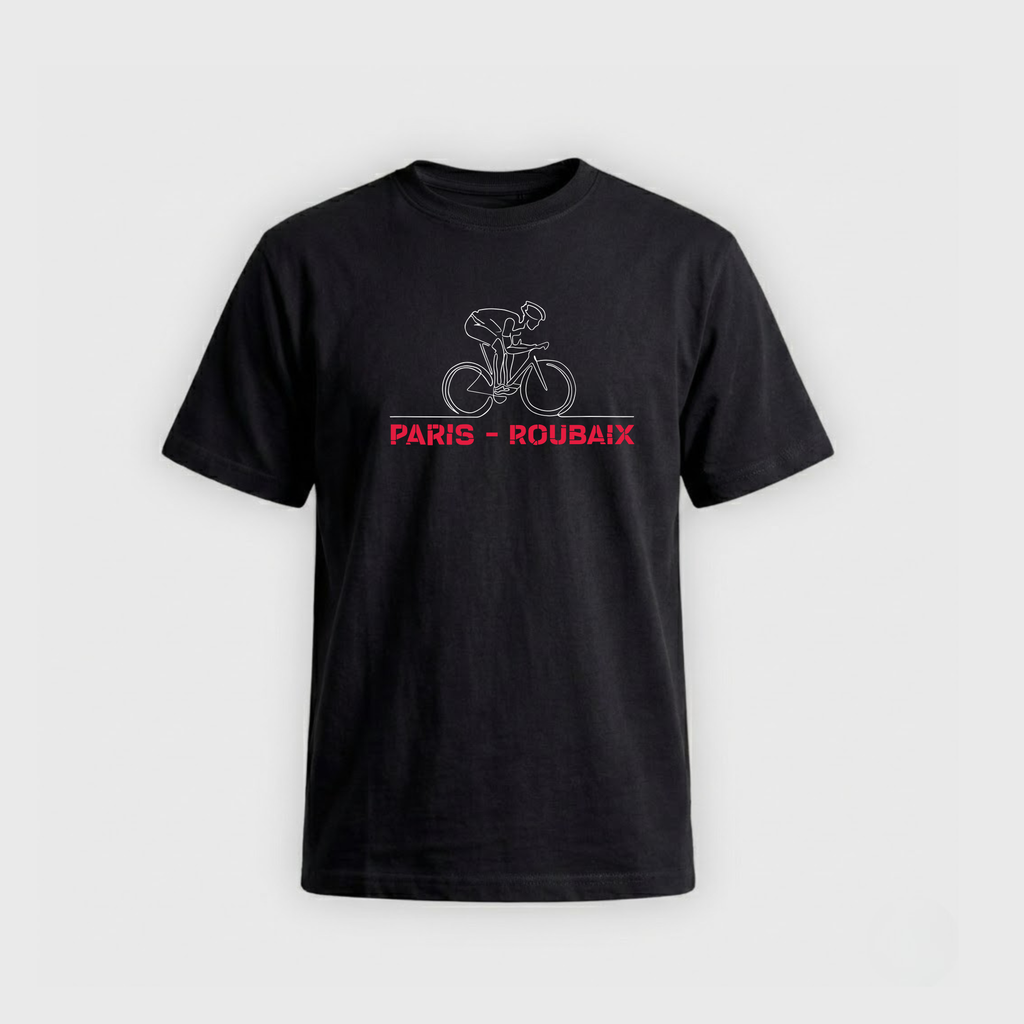 T-shirt Paris Roubaix Mixed Course Black