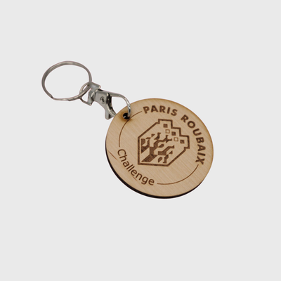 Paris Roubaix Challenge Black Logo 2023 Wooden Keyring