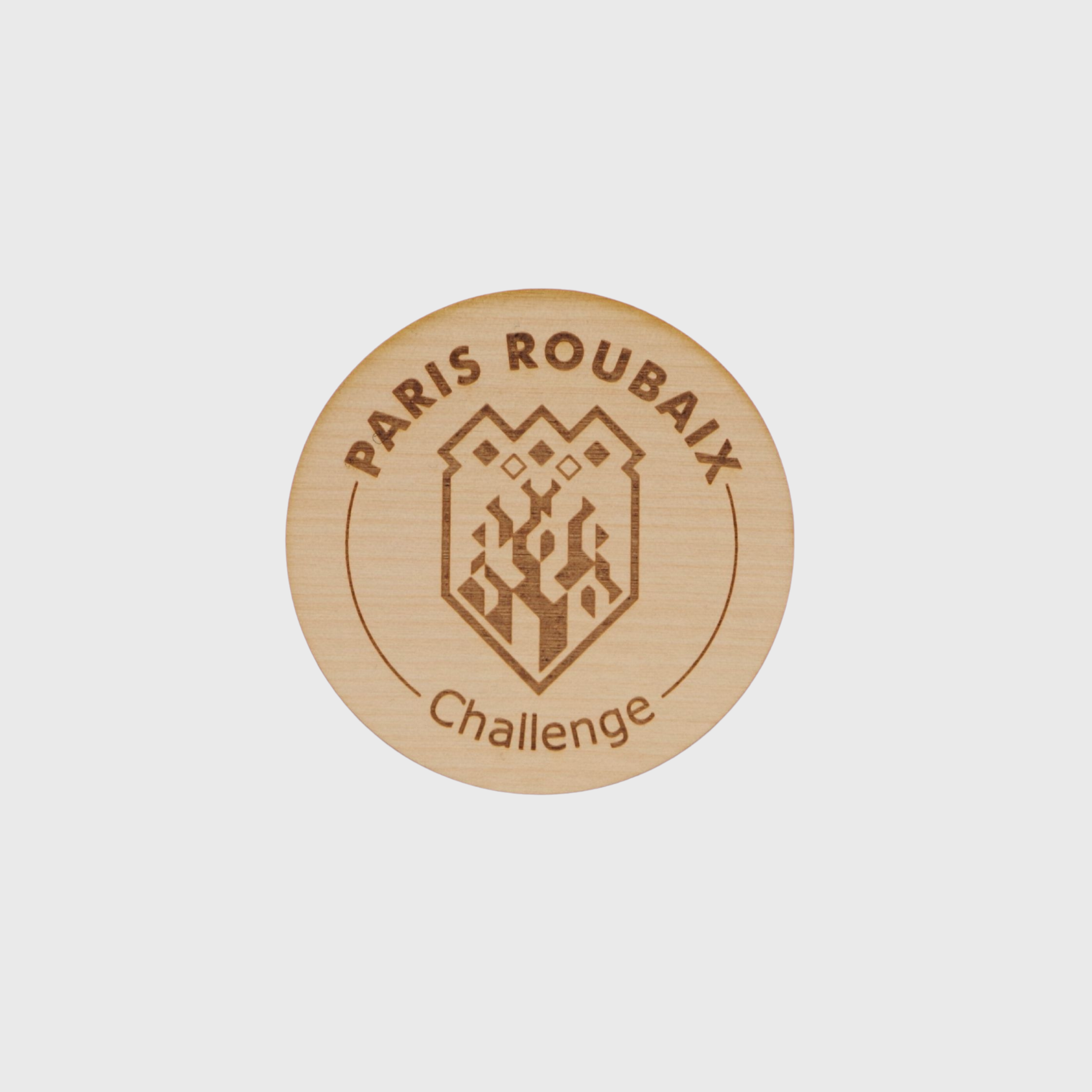Wooden Magnet Paris Roubaix Challenge Black Logo 2023