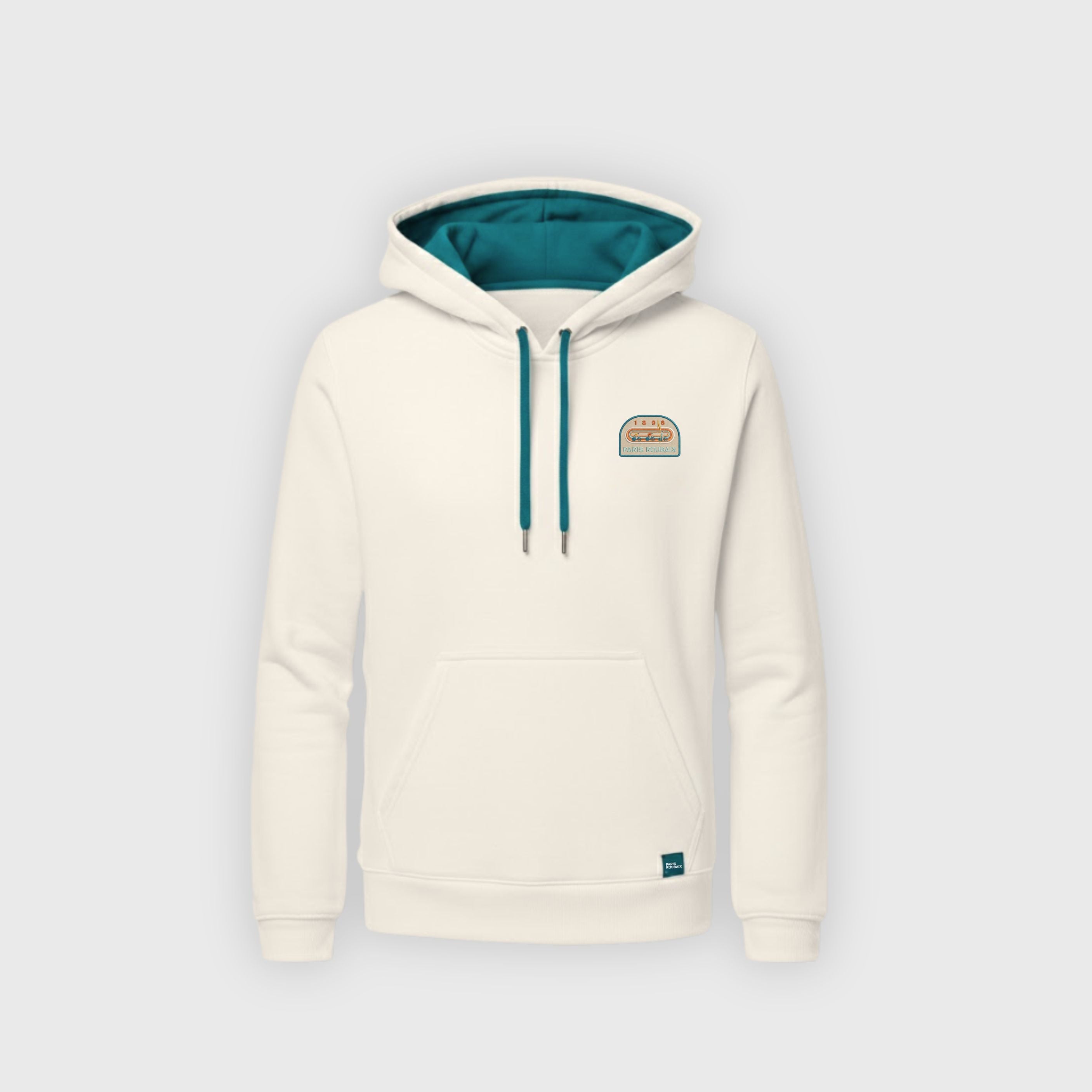 Sweat à Capuche Paris Roubaix Vélodrome Beige Mixte