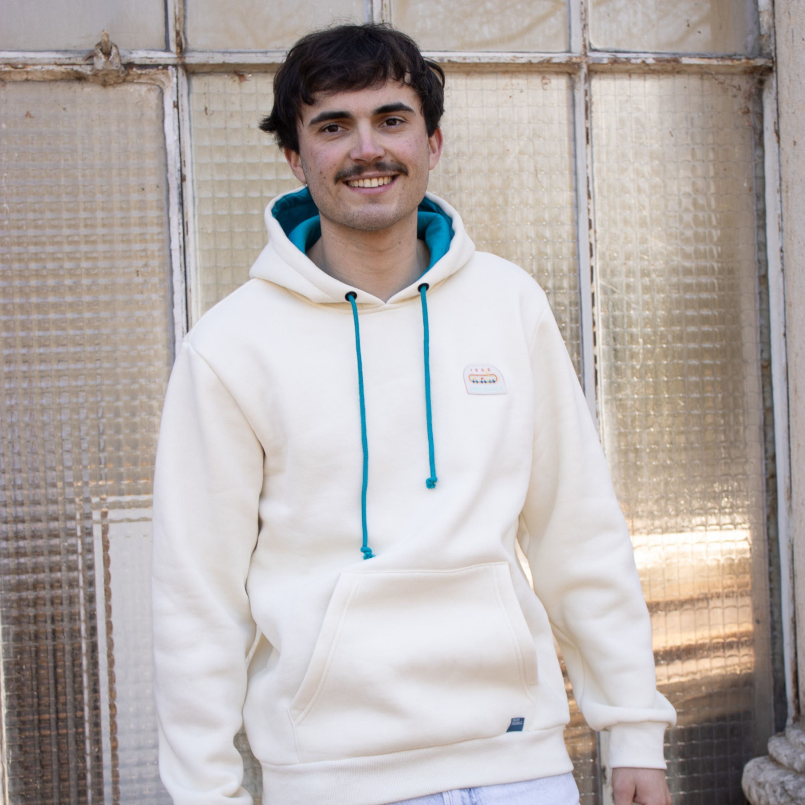 Sweat à Capuche Paris Roubaix Vélodrome Beige Mixte