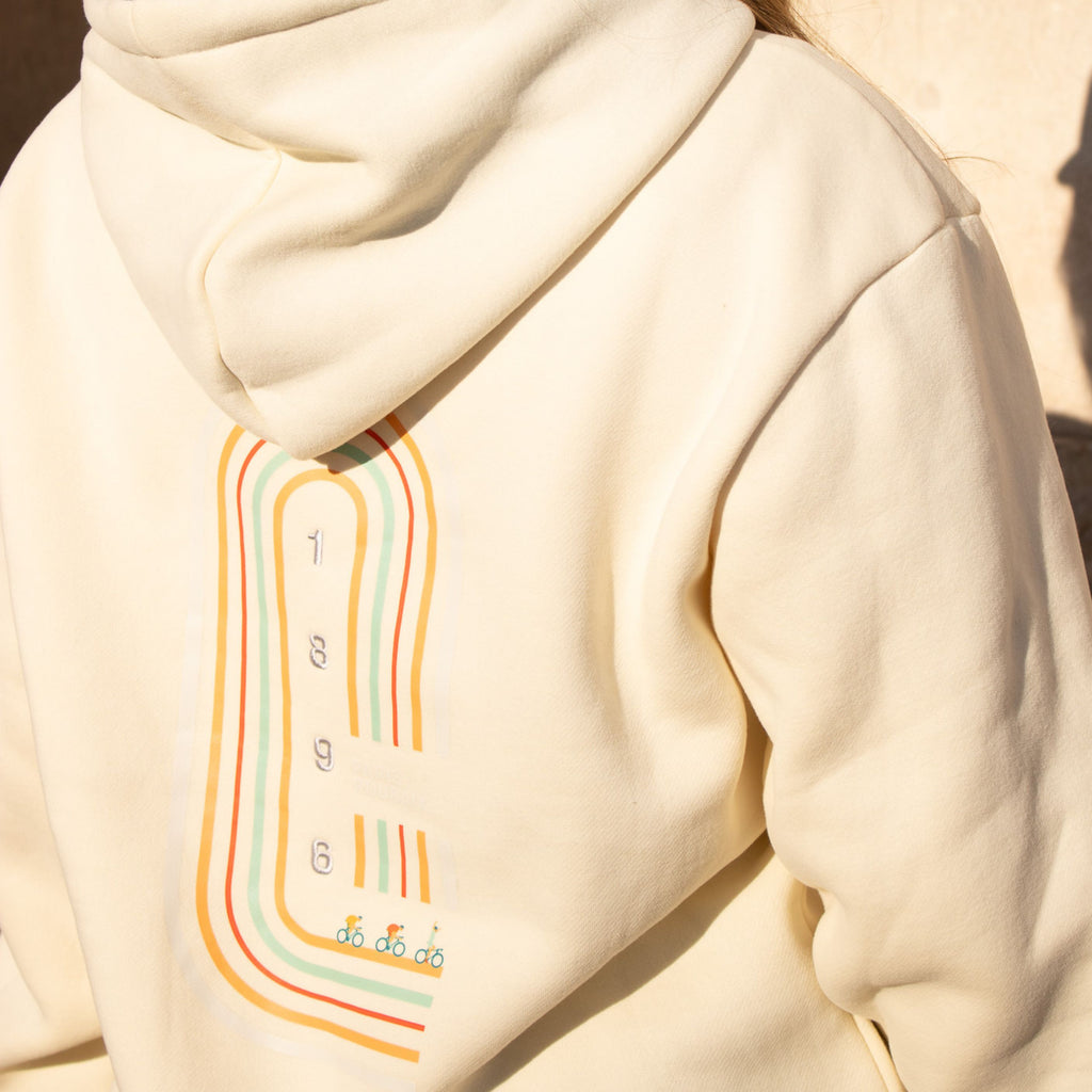 Sweat à Capuche Paris Roubaix Vélodrome Beige Mixte