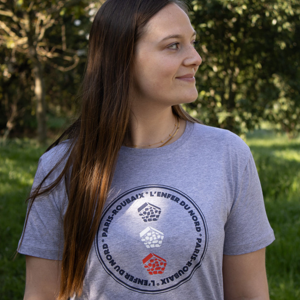 T-shirt Paris Roubaix French Circle Mixte Gris