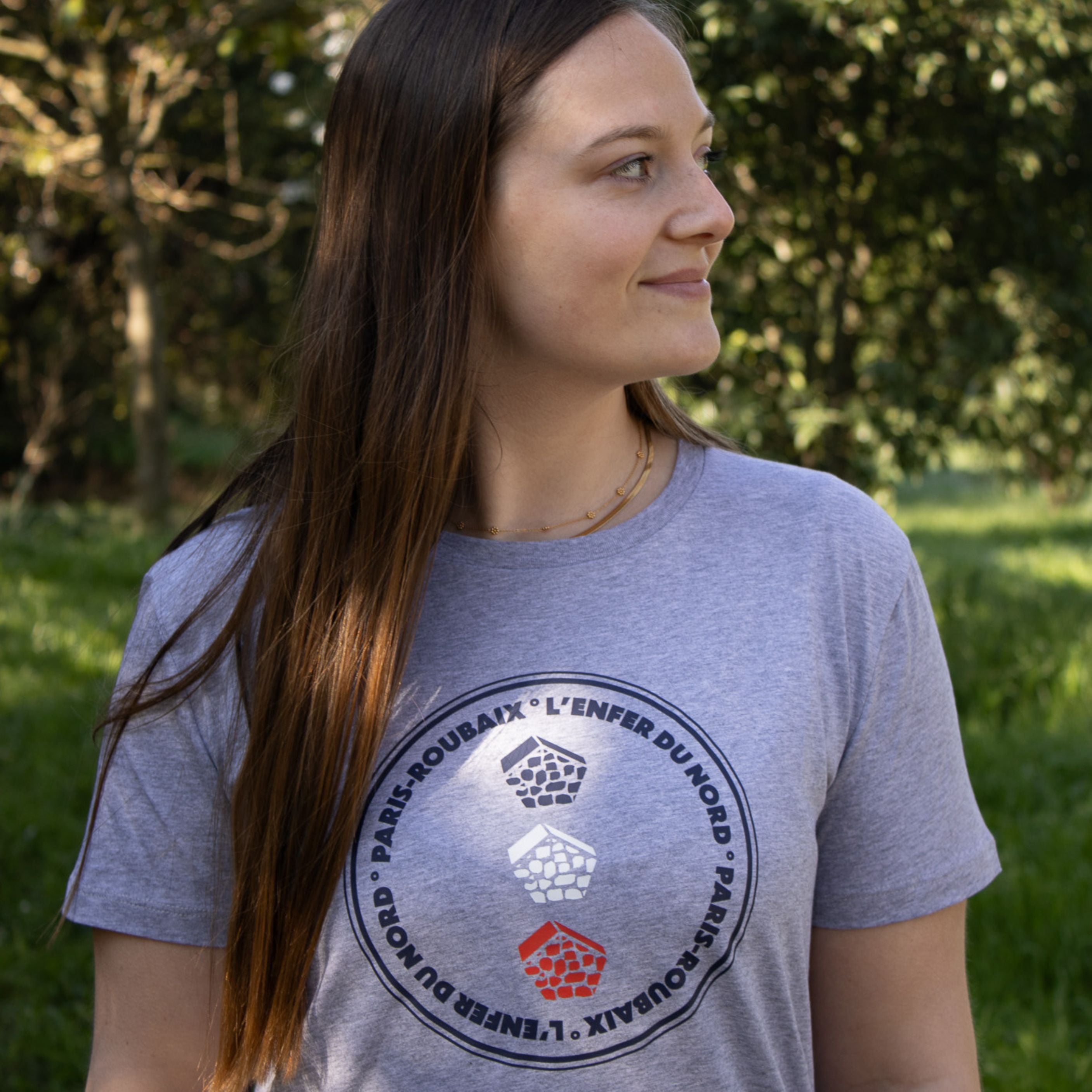 T-shirt Paris Roubaix French Circle Mixed Grey