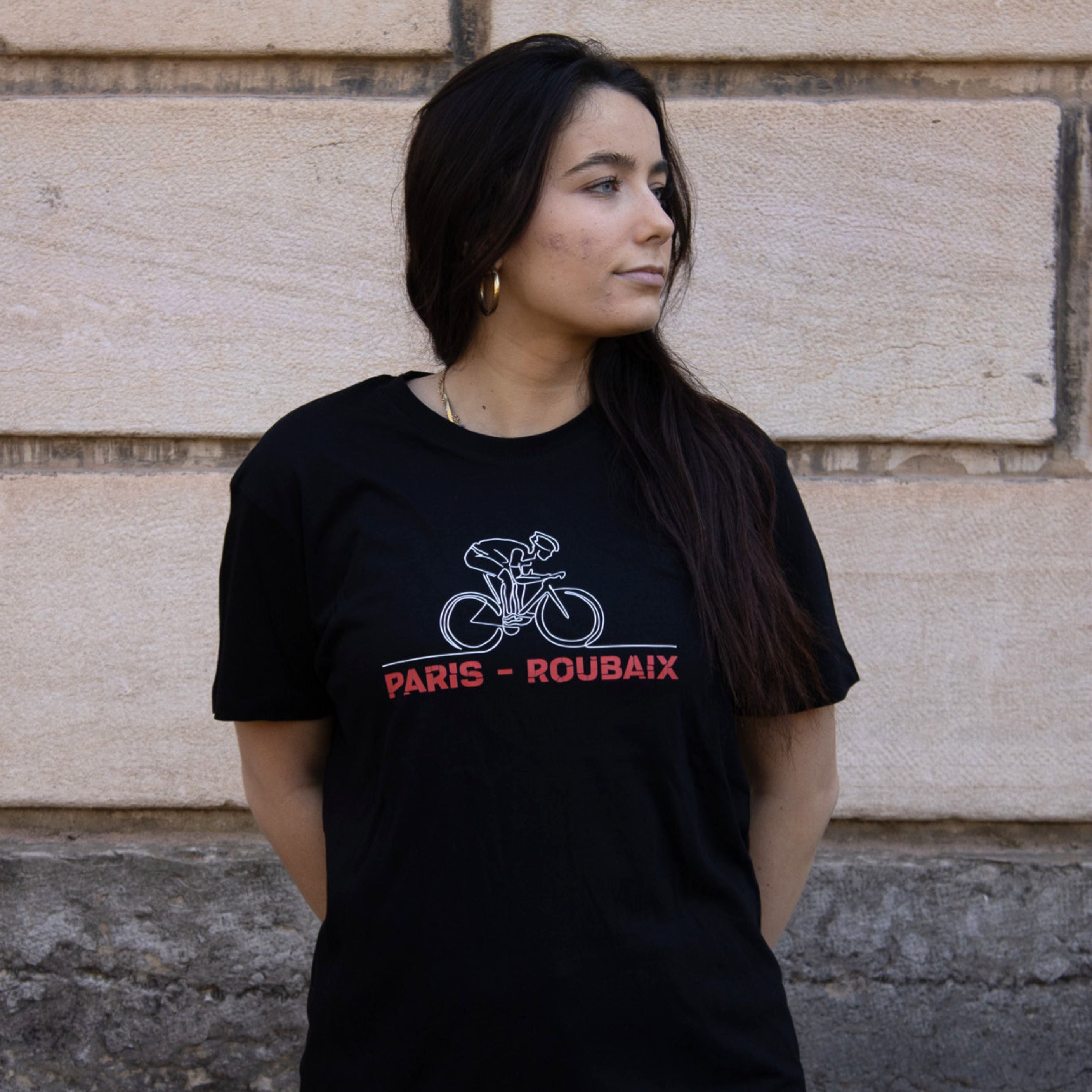 T-shirt Paris Roubaix Parcours Mixte Noir