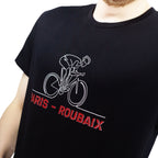 T-shirt Paris Roubaix Parcours Mixte Noir