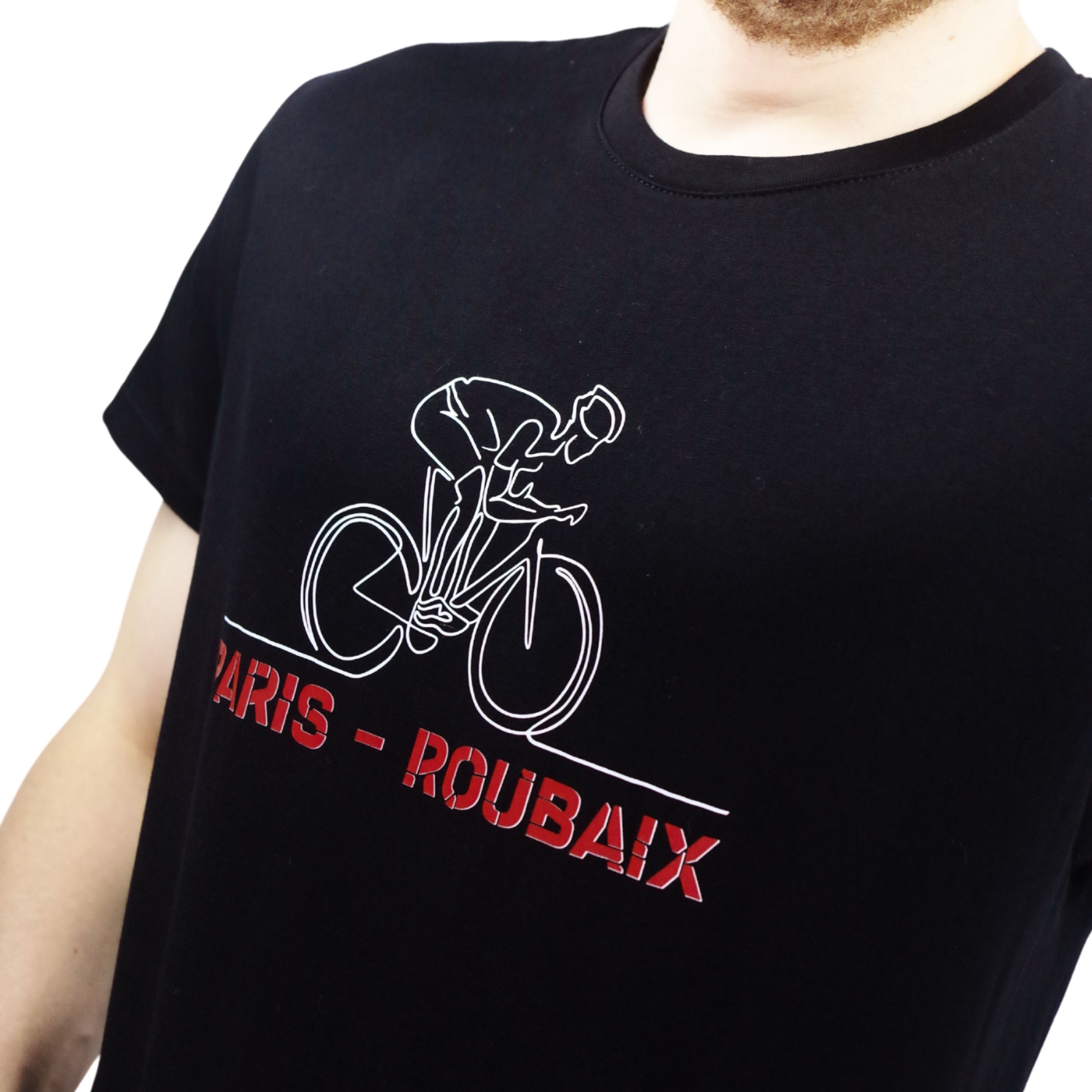 T-shirt Paris Roubaix Parcours Mixte Noir