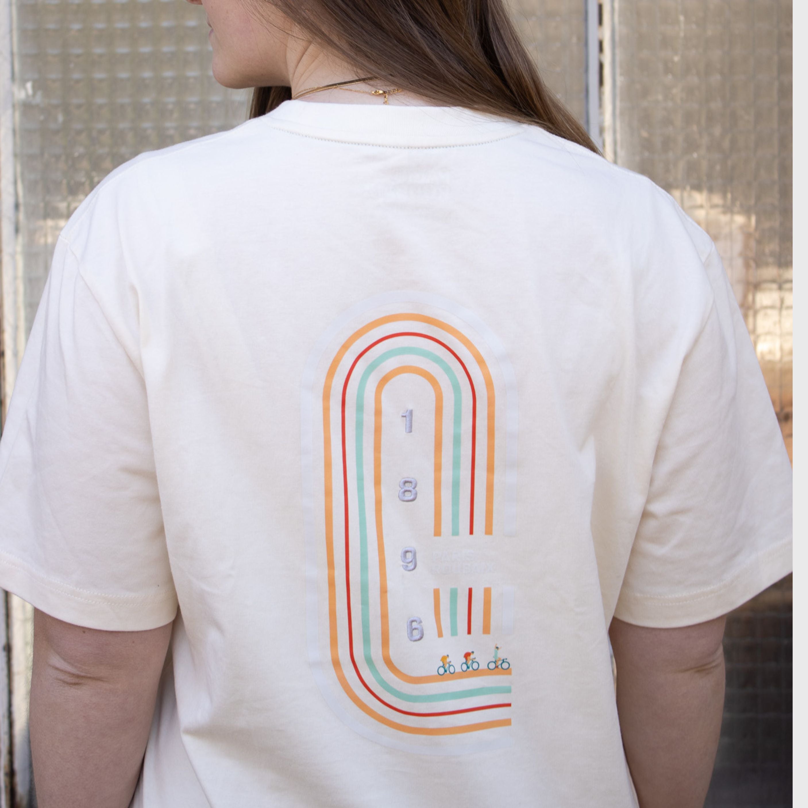 T-shirt Paris Roubaix Vélodrome Beige Mixte