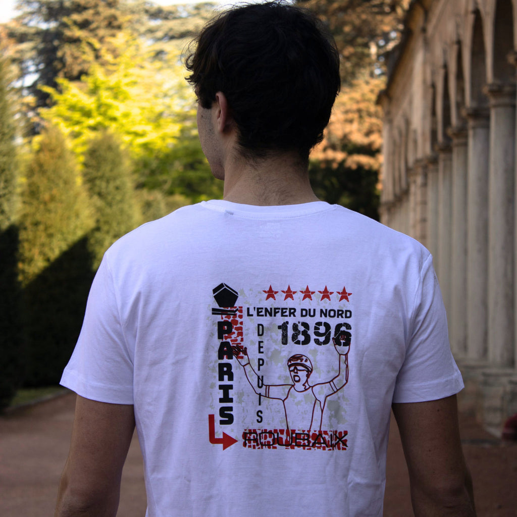 T-shirt Paris Roubaix Victoire Mixte Blanc