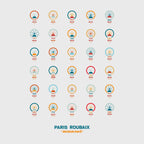 T-shirt Paris Roubaix Secteur Pavé Bleu Mixte